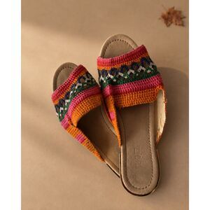 Schutz Aleah Multicolor Crochet Sandals – Size 8B